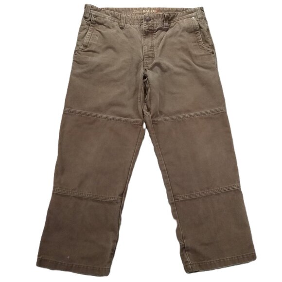 Eddie Bauer Double Knee Ranger Pant Men 40x29, Tag 40x30 Brown Canvas Workwear - Picture 1 of 12